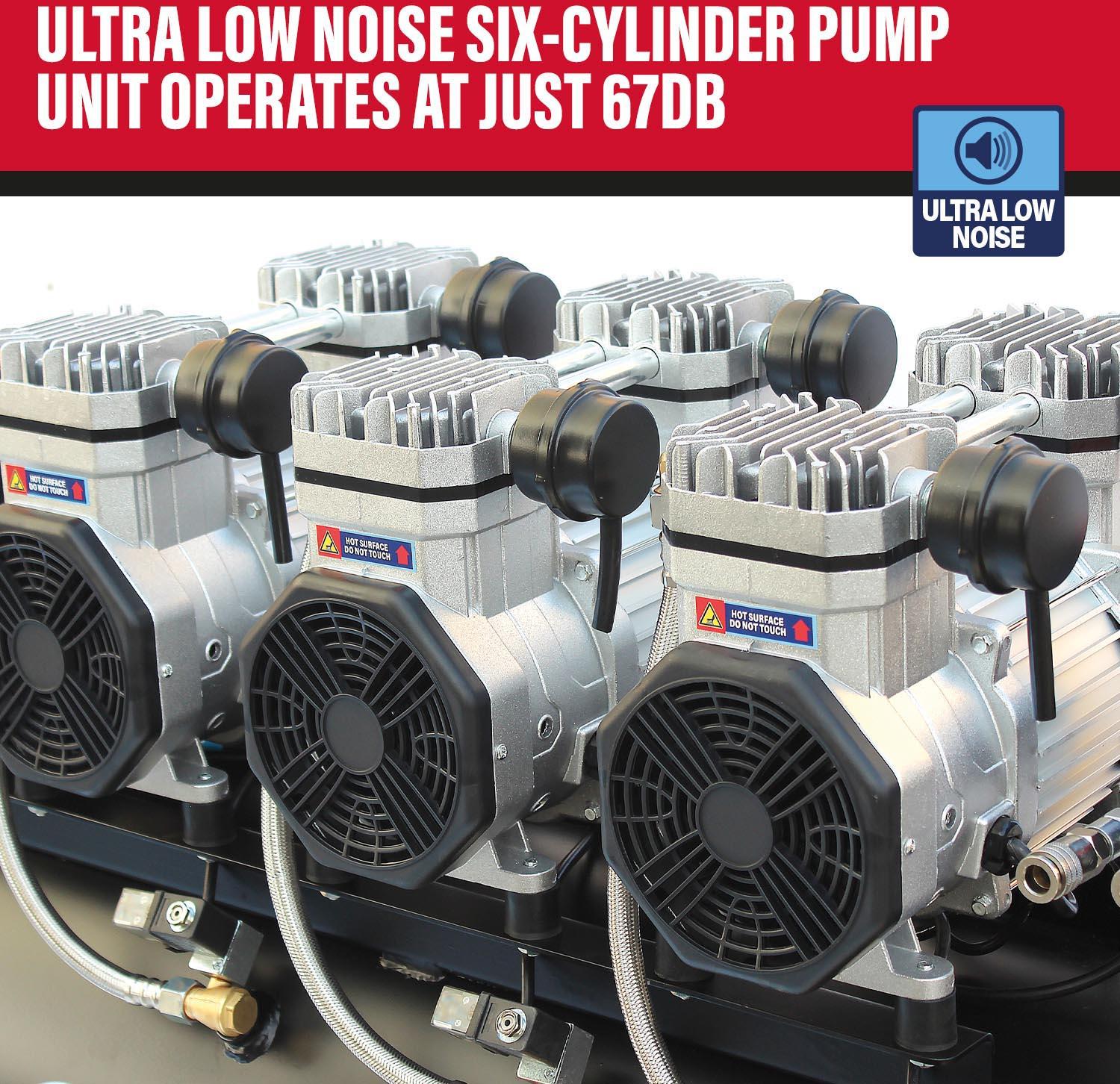 SIP QT AIR DD 4.5hp 200 Litre Ultra Low Noise Oil-Free Compressor