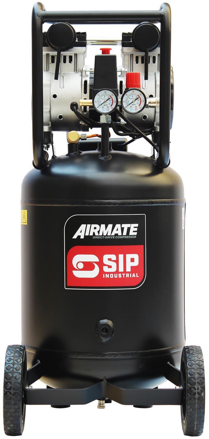 SIP DD 2hp 50 Litre Low Noise Oil-Free Vertical Compressor