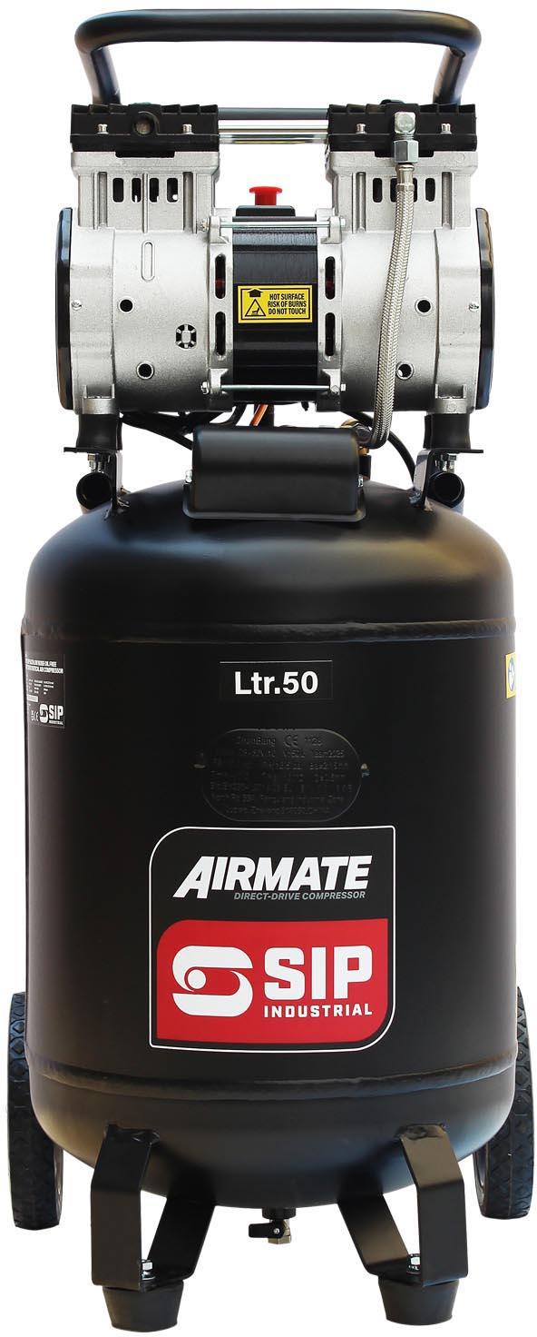 SIP DD 2hp 50 Litre Low Noise Oil-Free Vertical Compressor