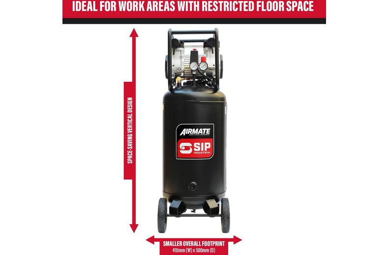 SIP DD 3hp 100 Litre Low Noise Oil-Free Vertical Compressor SIP DD 3hp 100 Litre Low Noise Oil-Free Vertical Compressor
