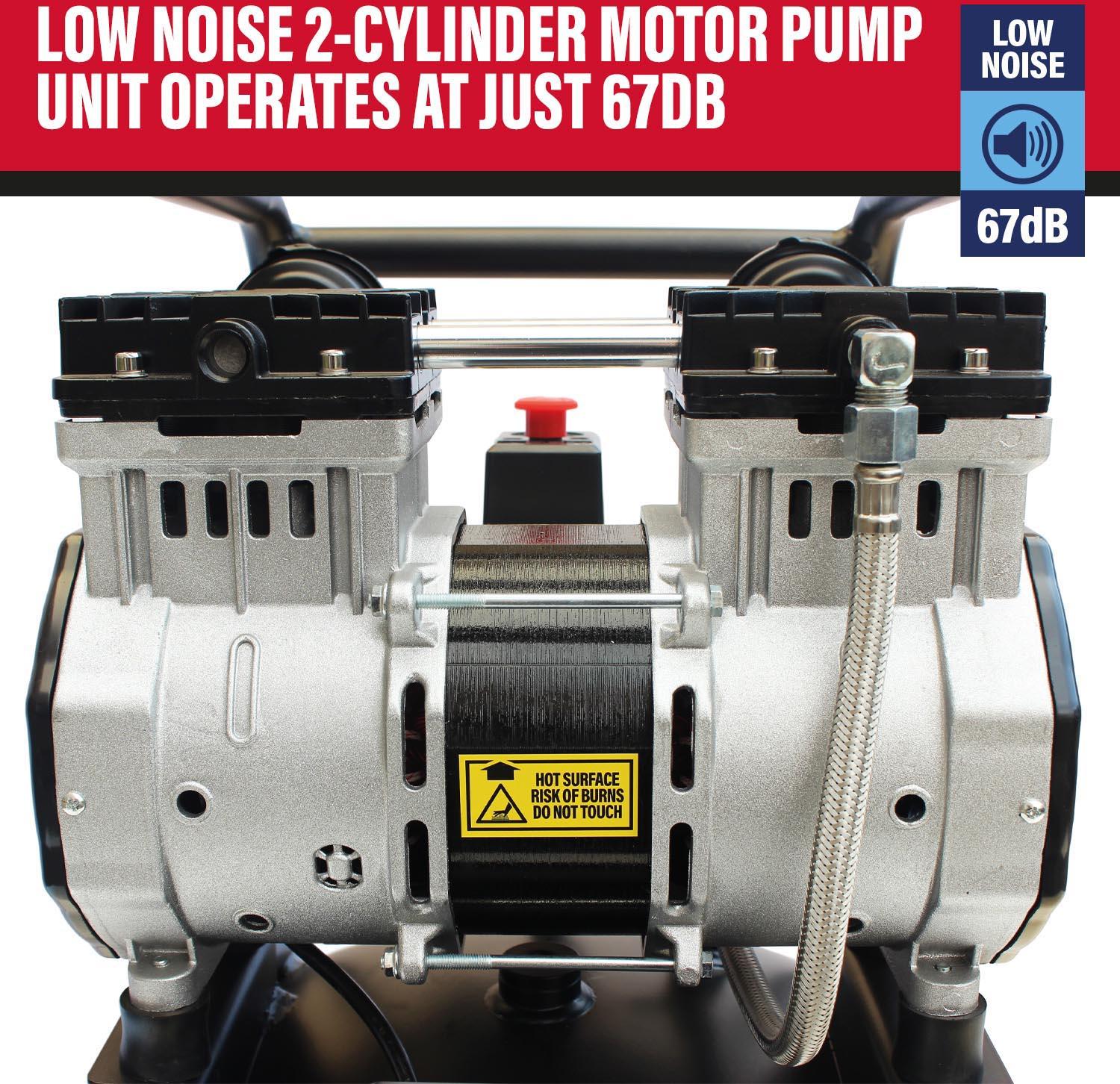 SIP DD 3hp 100 Litre Low Noise Oil-Free Vertical Compressor