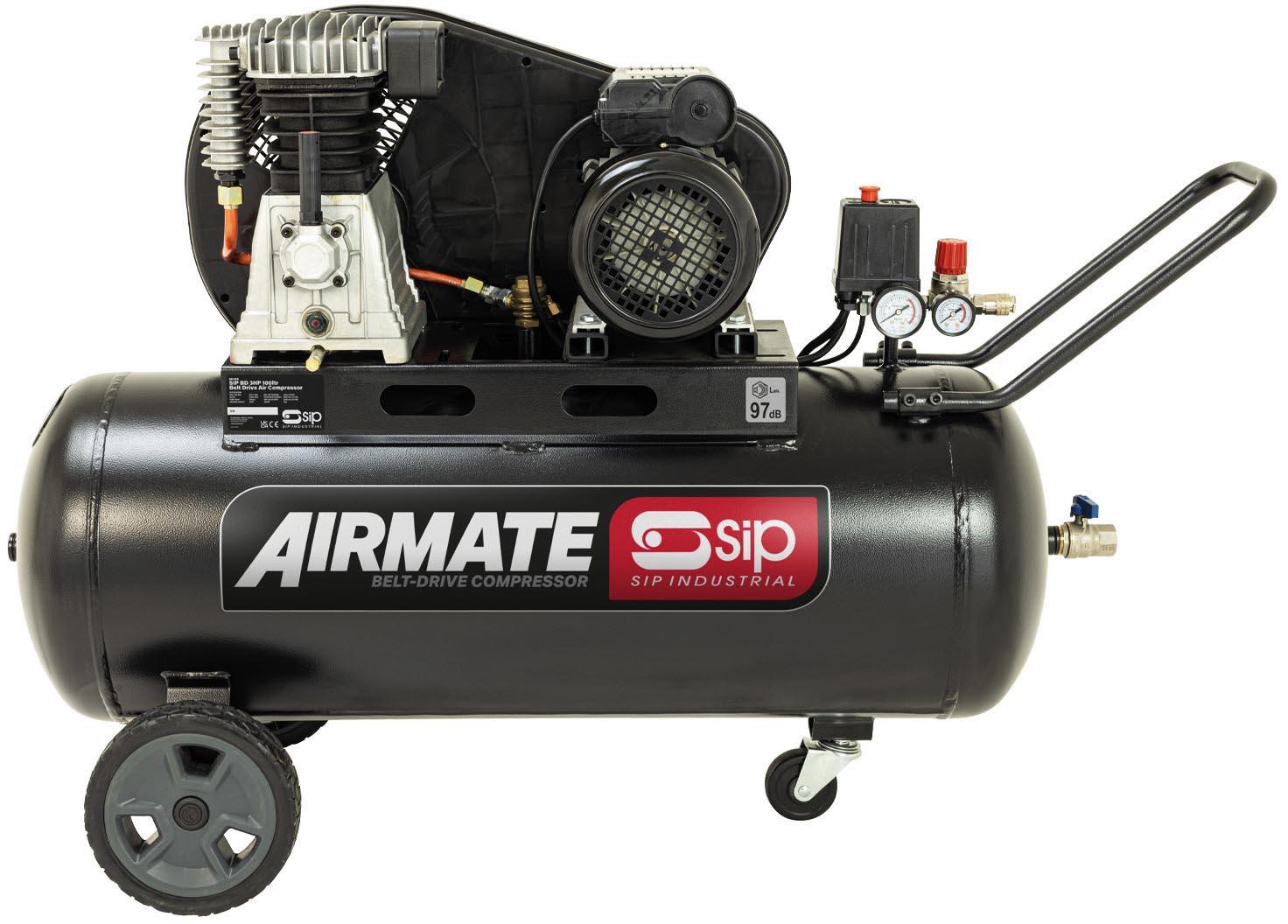 SIP BD 3hp 100 Litre Belt Drive Compressor