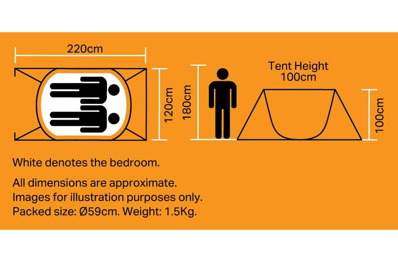 Halfords 2 Person Pop up Tent Halfords 2 Person Pop up Tent