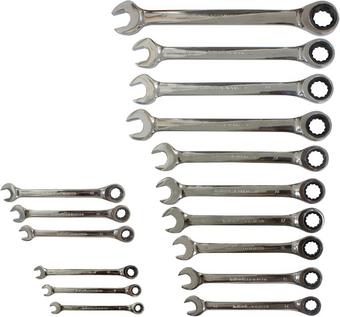 Halfords Advanced 16pc Ratchet Spanner Set
