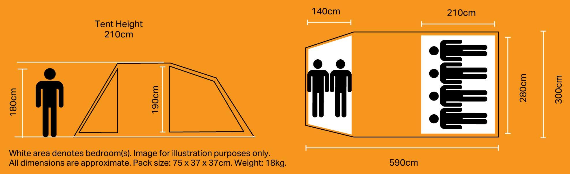 Halfords 6 Person Air Tent