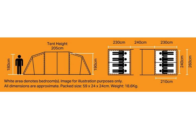 Halfords 8 Person Tent Halfords 8 Person Tent