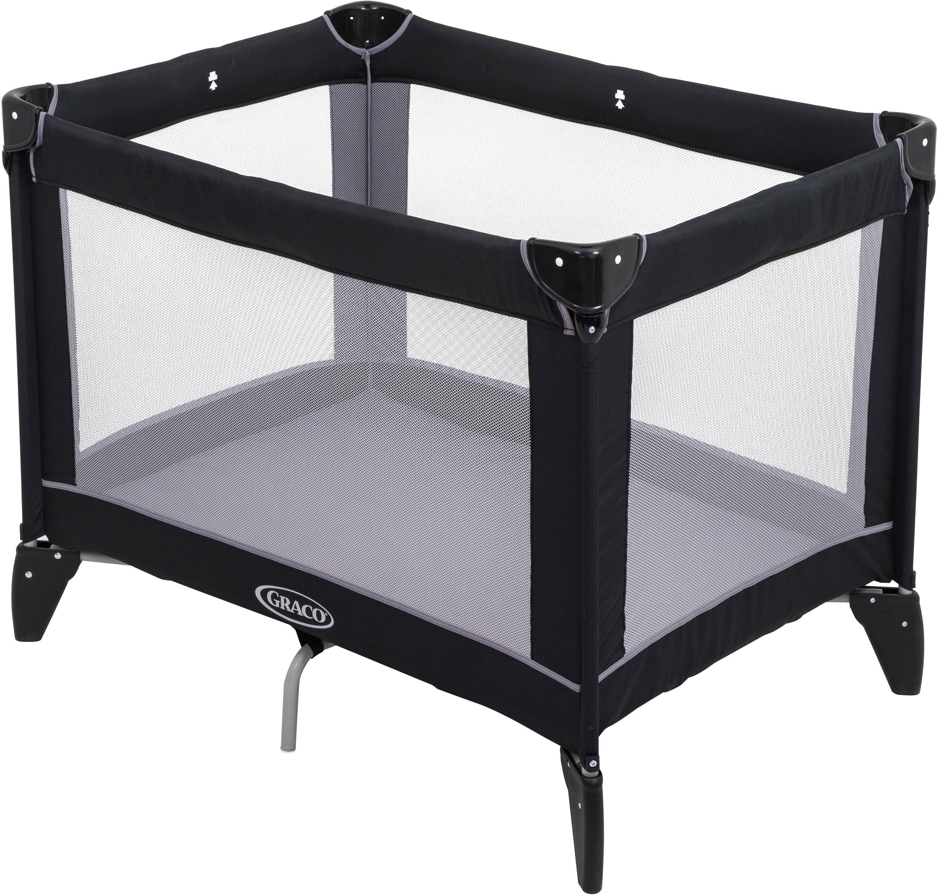 Image of Graco Compact Travel Cot-Black/Grey