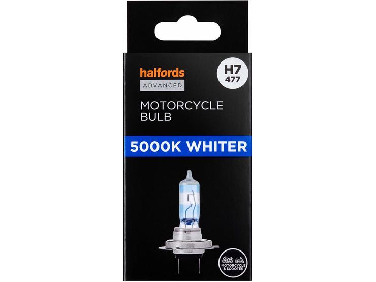 Halfords H7 477 Advanced 5000K Motorcycle Headlight Bulb