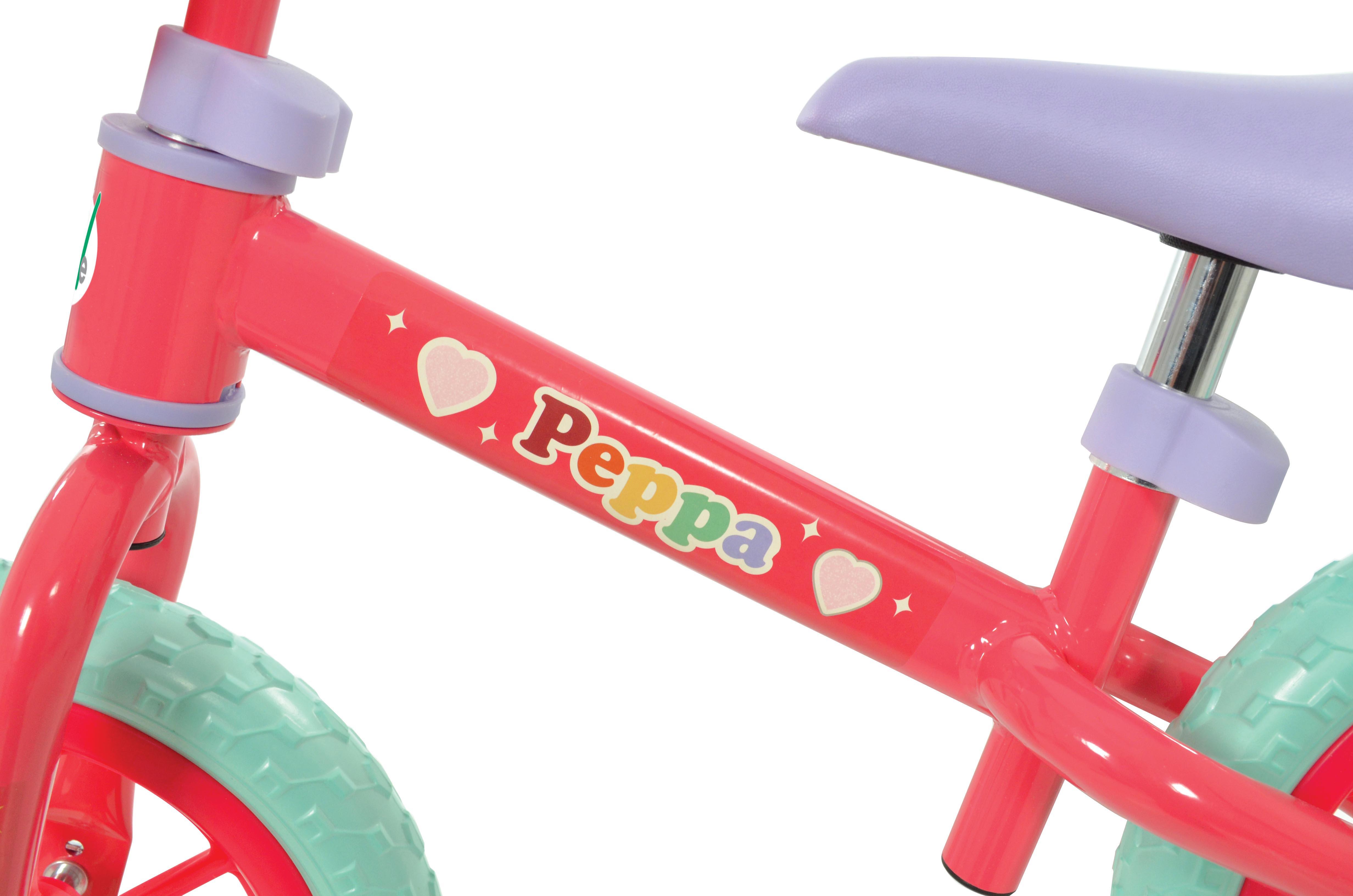 Peppa Pig Balance Bike with LED Wheels, Pink - 10" Wheel