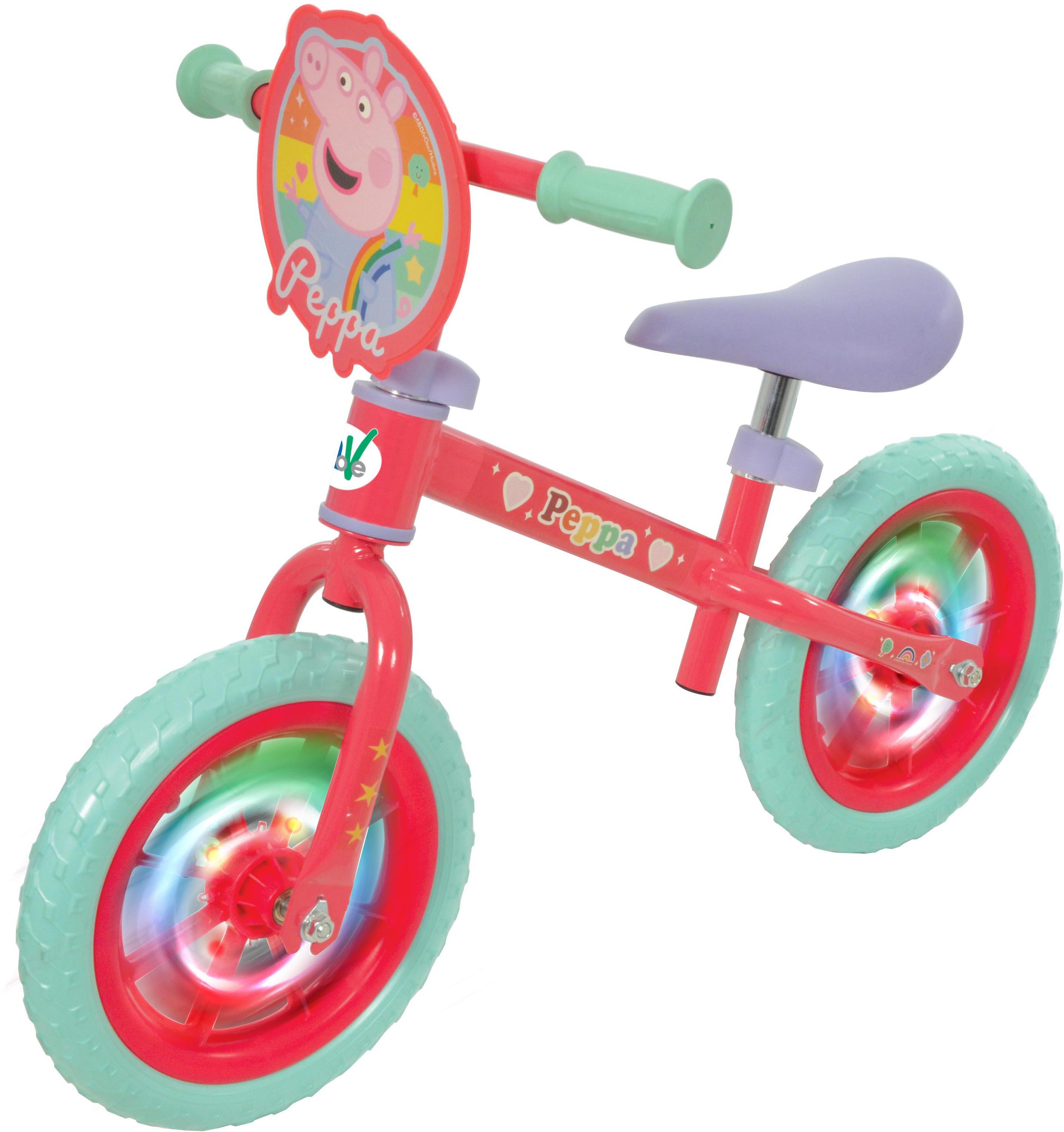 Peppa Pig Balance Bike with LED Wheels, Pink - 10" Wheel