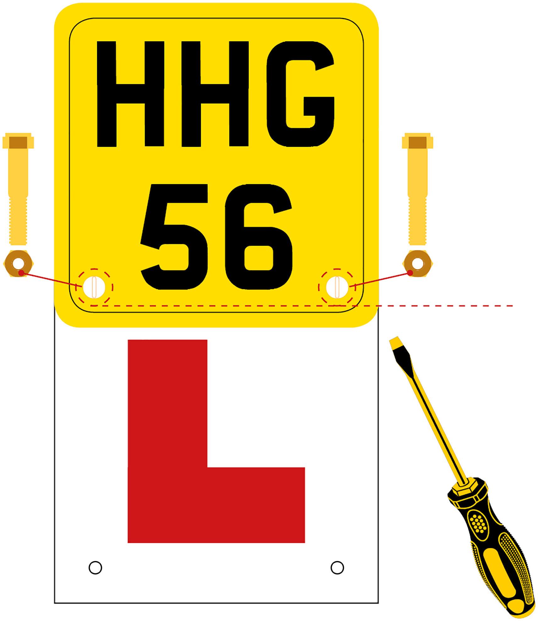 Halfords Core Motorcycle L Plate