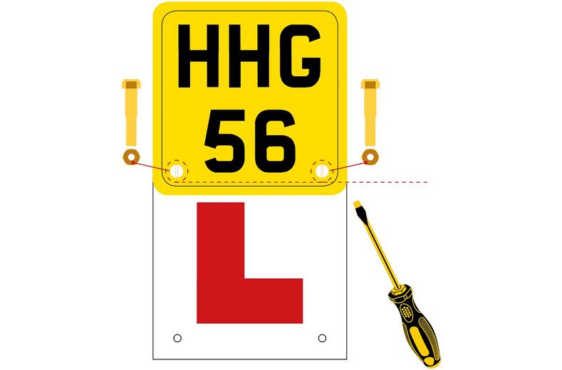 Halfords Core Motorcycle L Plate Halfords Core Motorcycle L Plate