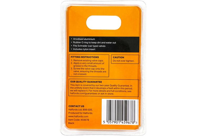 Halfords Core Valve Cap - Black Halfords Core Valve Cap - Black