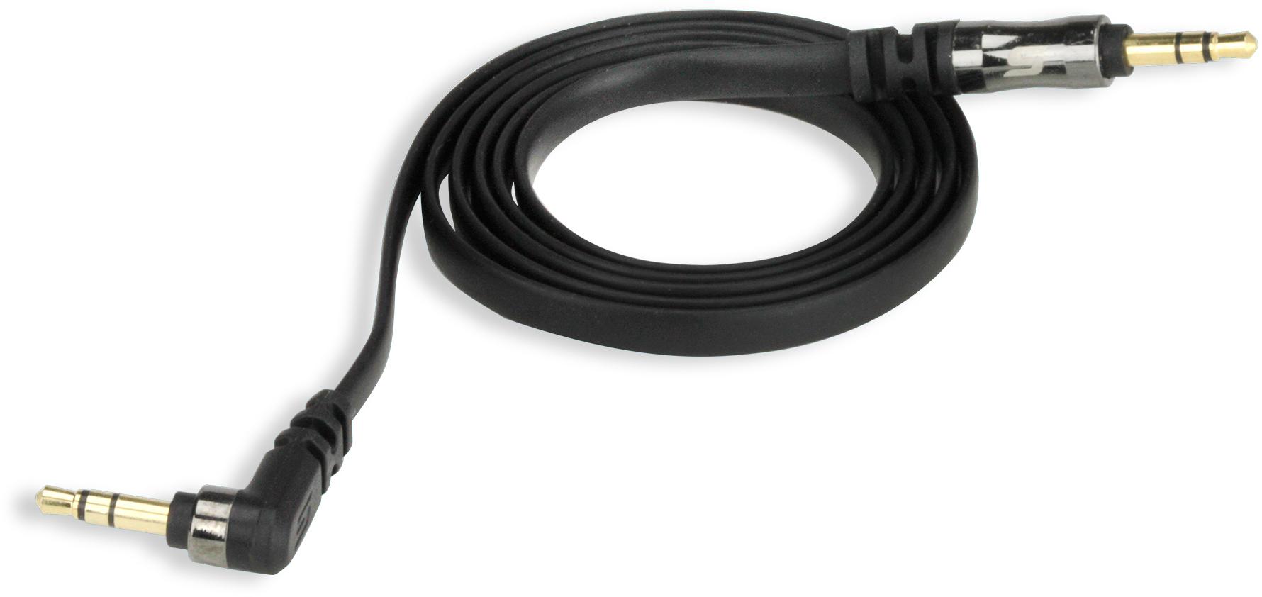 Scosche 3.5mm Flat Aux Cable 90 Degree 0.9m Black