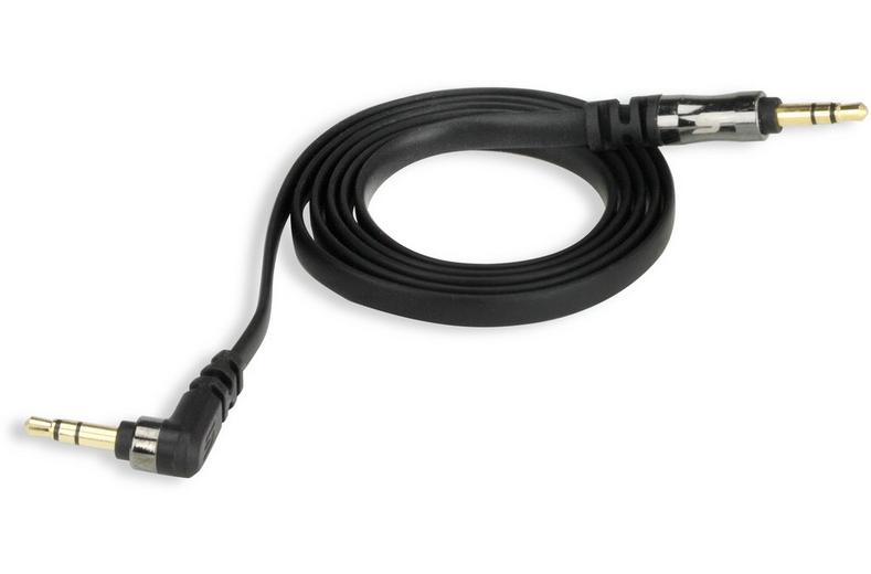 Scosche 3.5mm Flat Aux Cable 90 Degree 0.9m Black Scosche 3.5mm Flat Aux Cable 90 Degree 0.9m Black