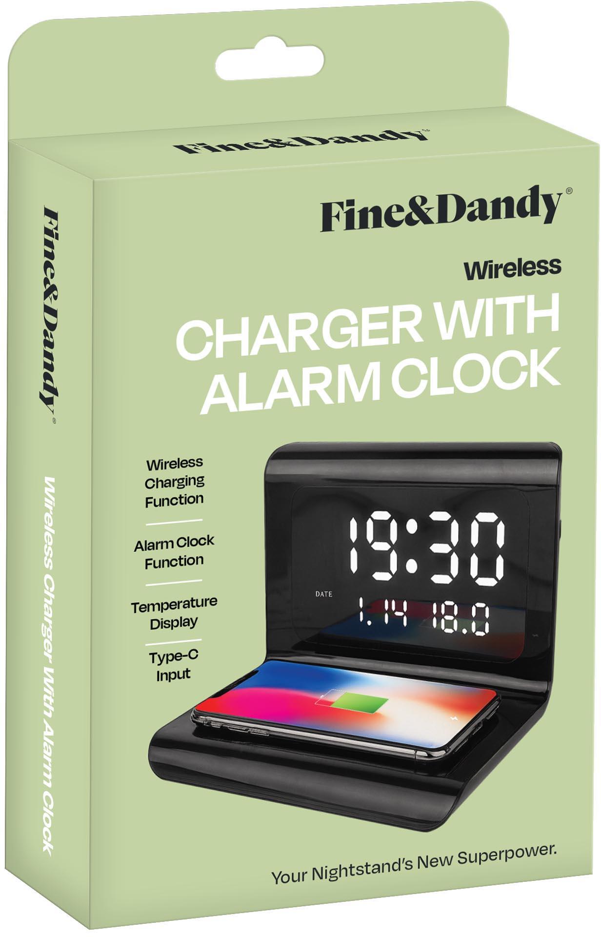 Digital Alarm Clock with Wireless Charger