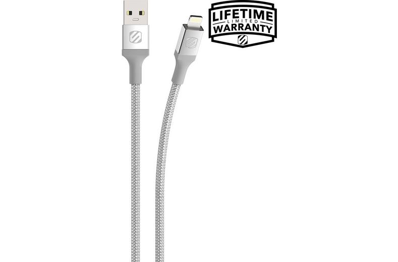 Scosche USB-A Lightning Braided Cable - Silver 1.2m Scosche USB-A Lightning Braided Cable - Silver 1.2m