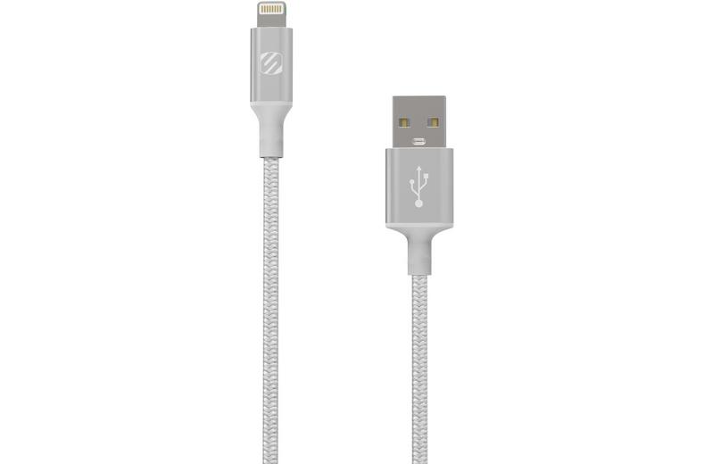 Scosche USB-A Lightning Braided Cable - Silver 1.2m Scosche USB-A Lightning Braided Cable - Silver 1.2m