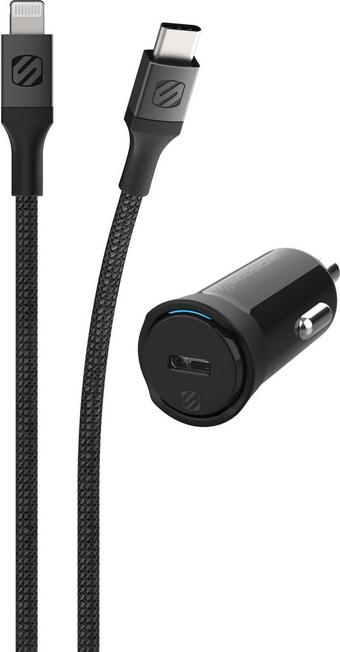 Scosche PowerVolt™ USB-C Car Charger with StrikeLine Lightning to USB-C Cable