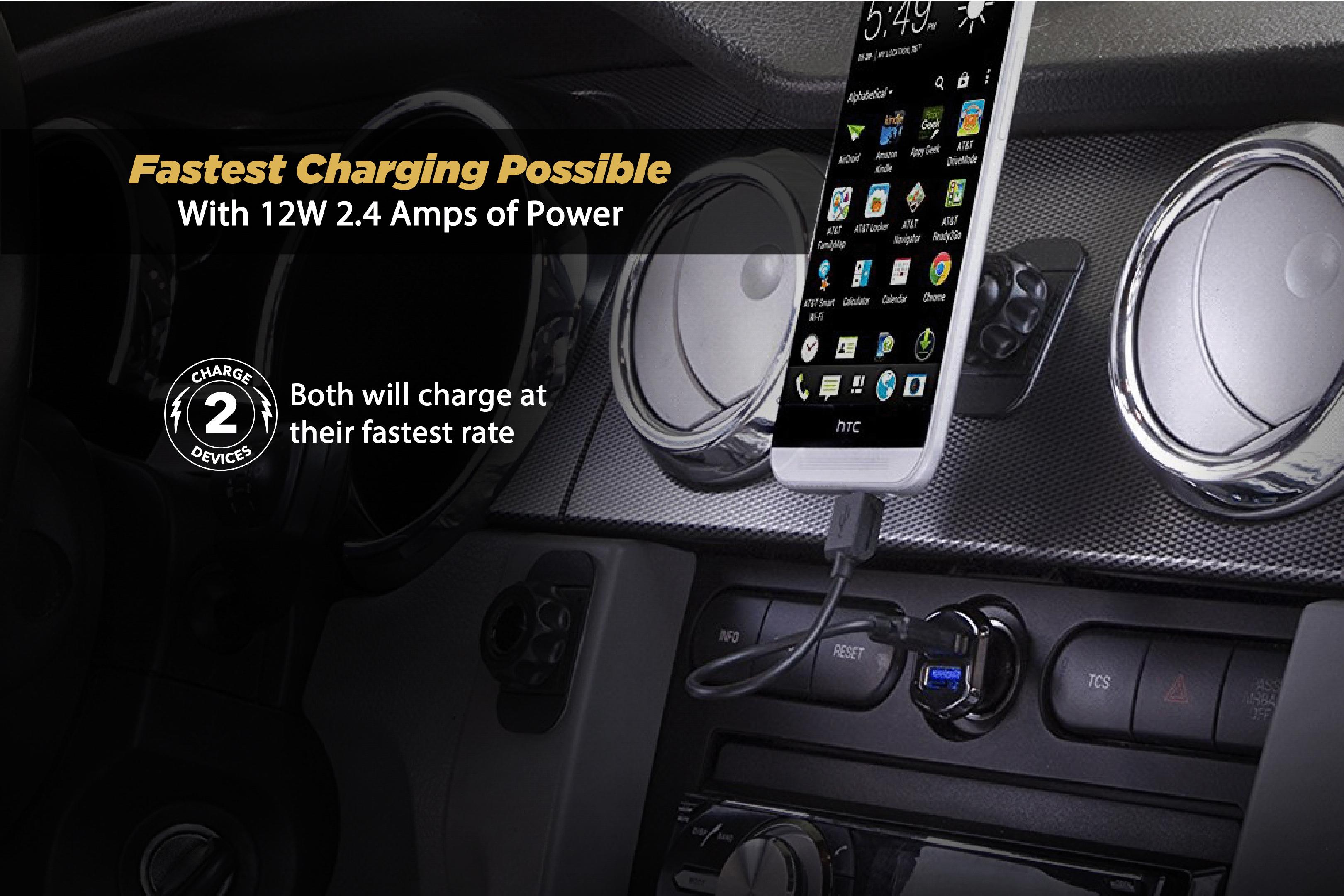 Scosche ReVolt Dual Port 12-Watt USB Car Charger