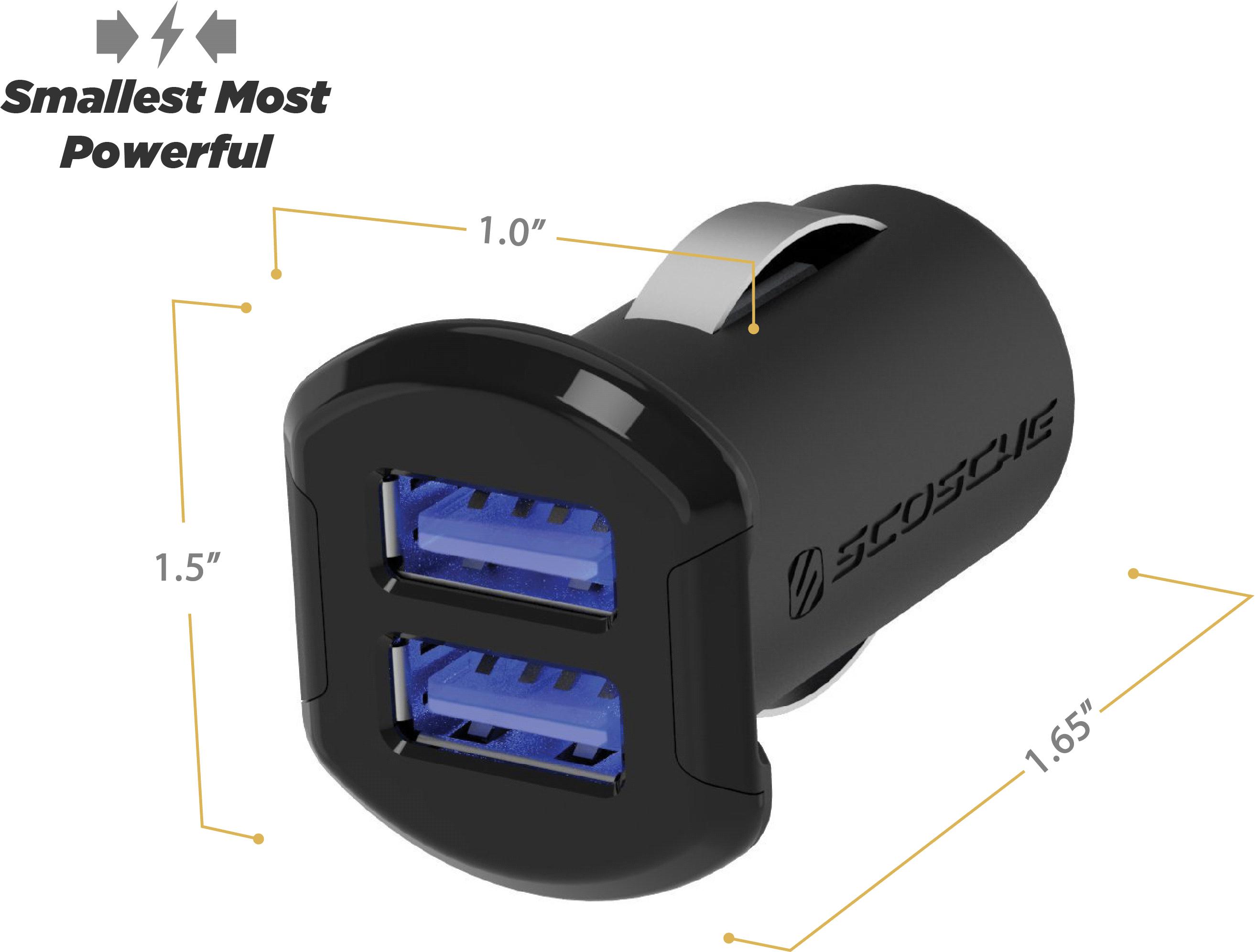 Scosche ReVolt Dual Port 12-Watt USB Car Charger