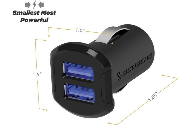 Scosche ReVolt Dual Port 12-Watt USB Car Charger Scosche ReVolt Dual Port 12-Watt USB Car Charger