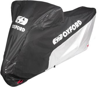 Oxford Black-White Rainex Top Box - Medium Motorcycle Cover (, Black)