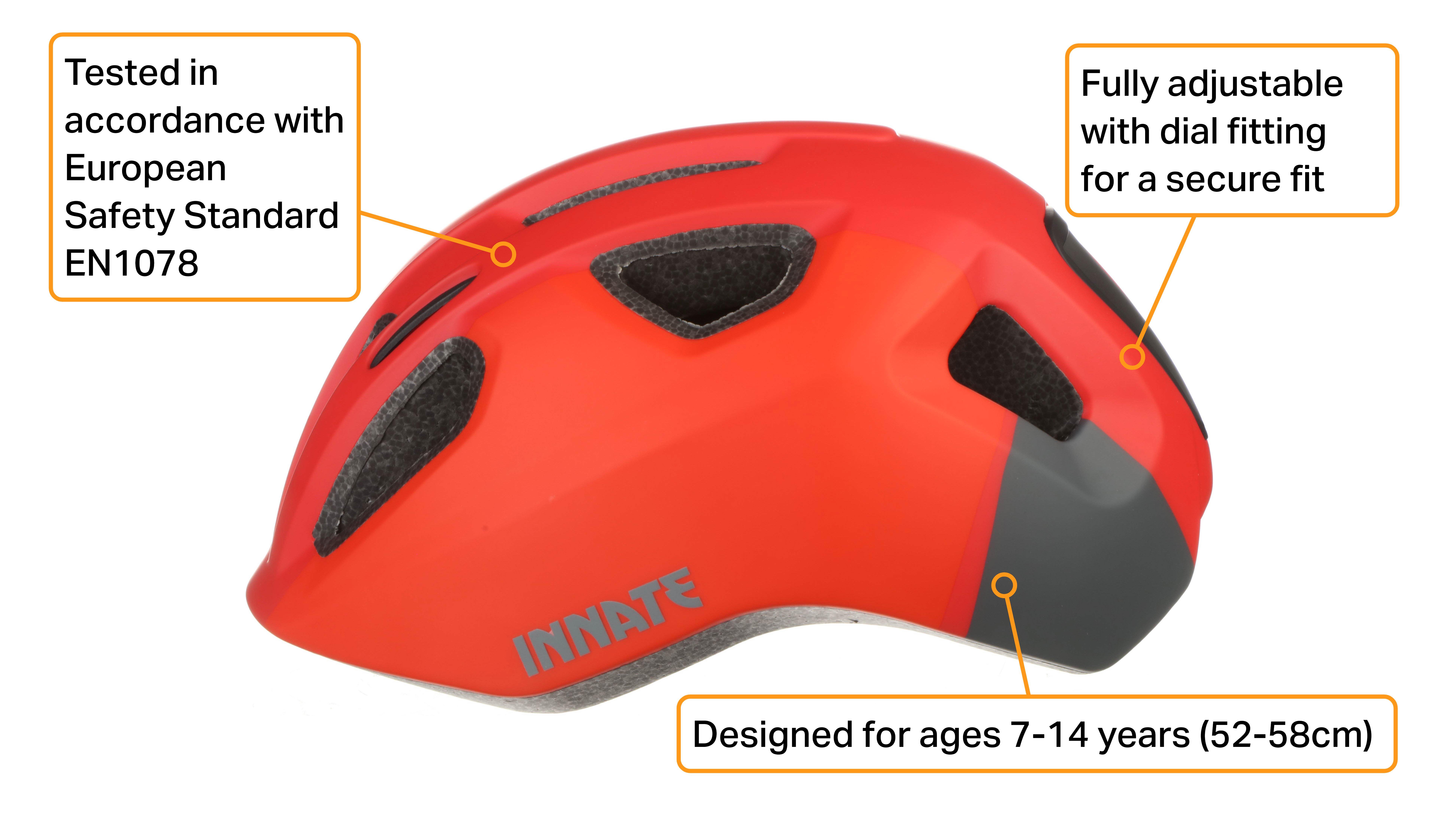 Halfords Innate Junior Helmet, 52 - 58 cm