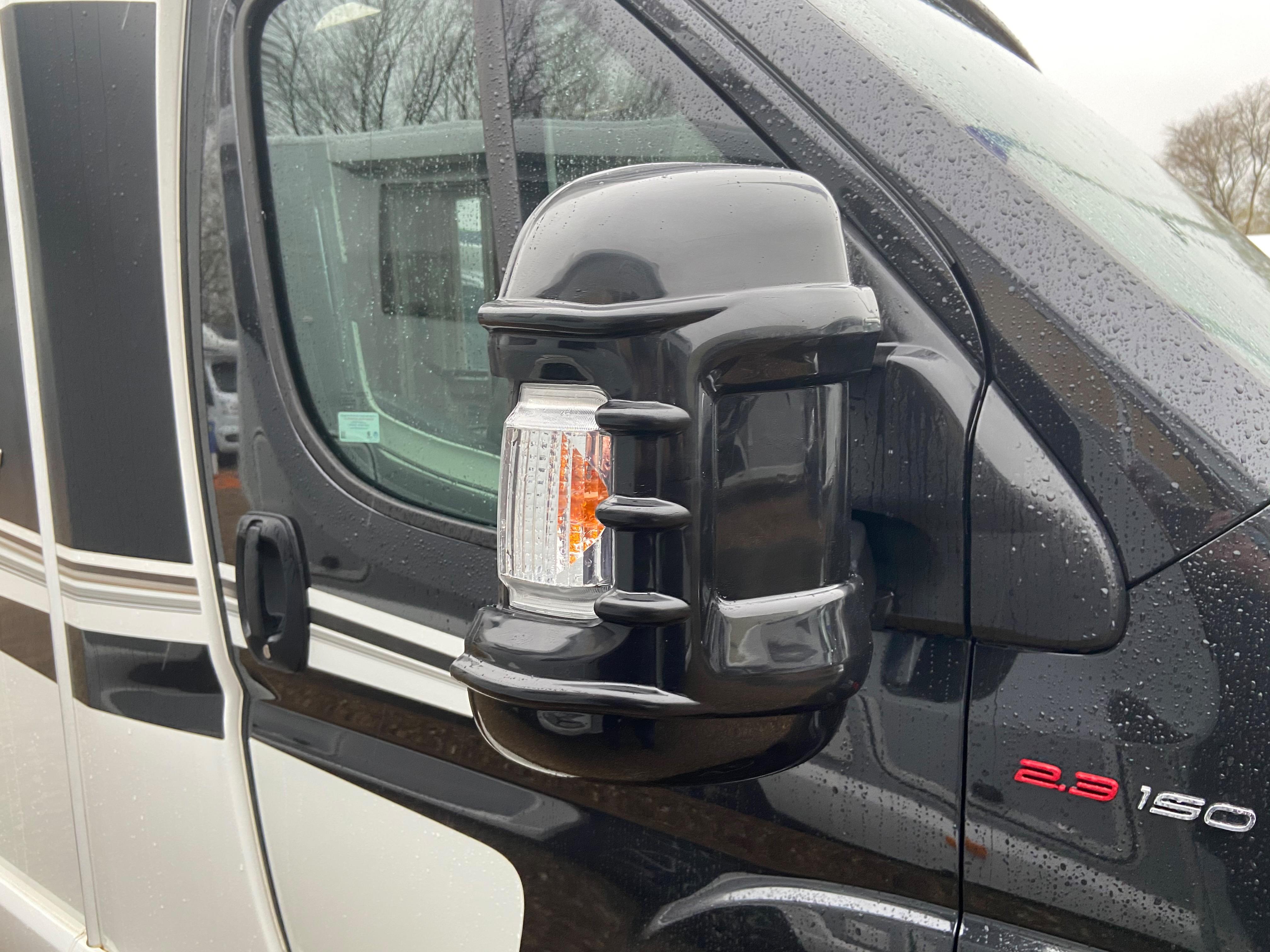 Long Arm Mirror Protectors Black