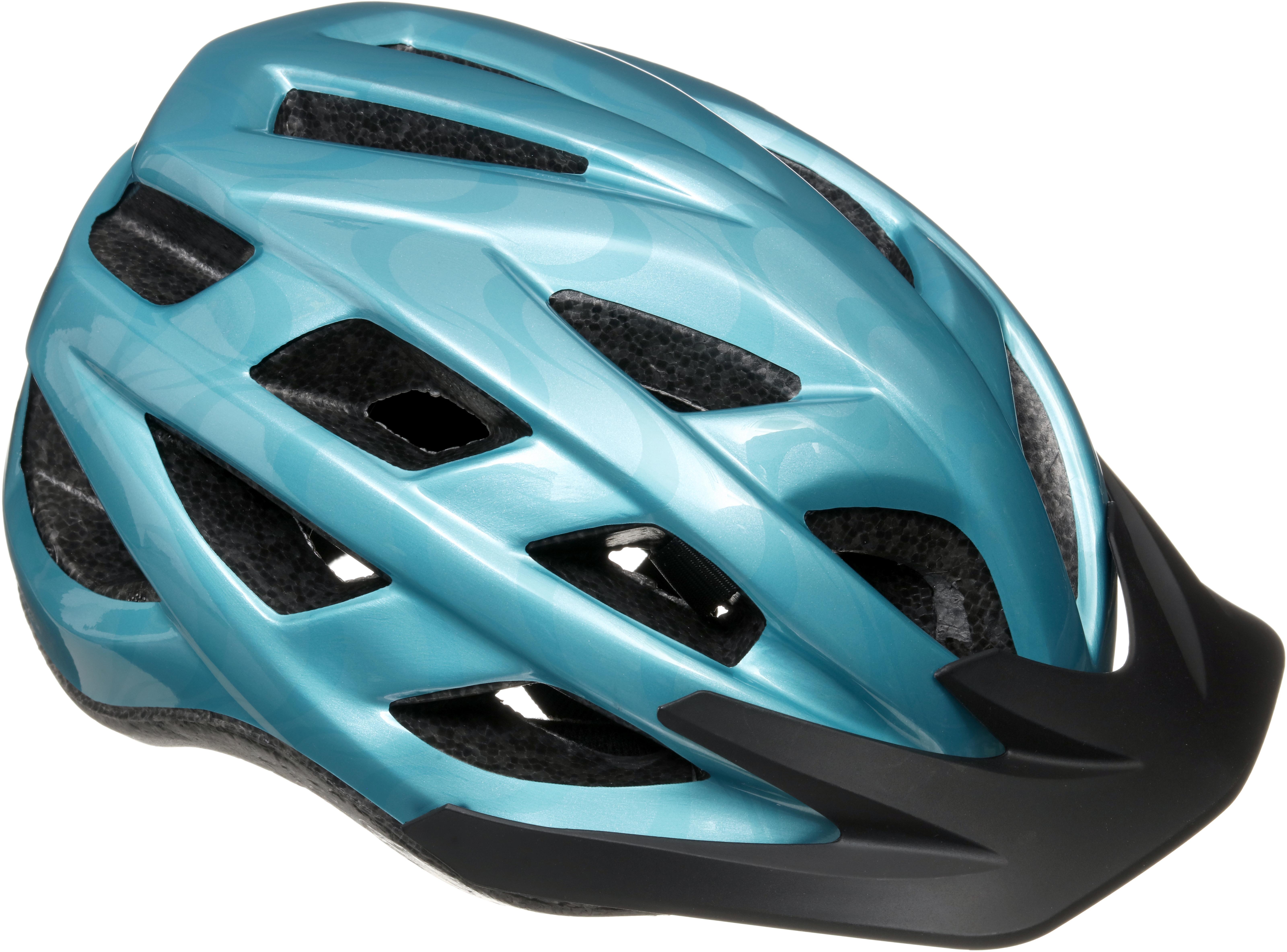 Halfords Junior Turquoise Swirls Helmet 52-56Cm