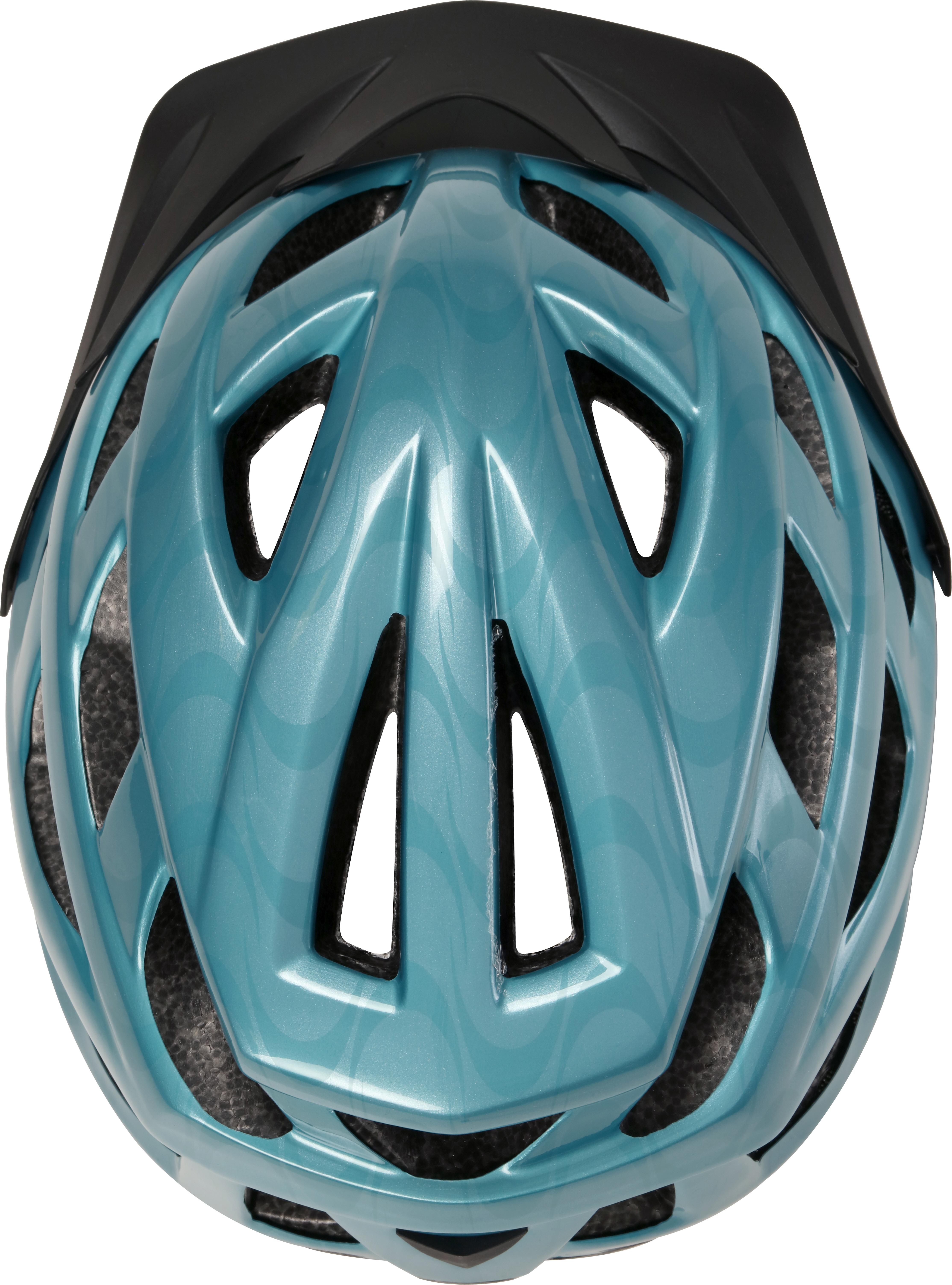 Halfords Junior Turquoise Swirls Helmet 52-56cm