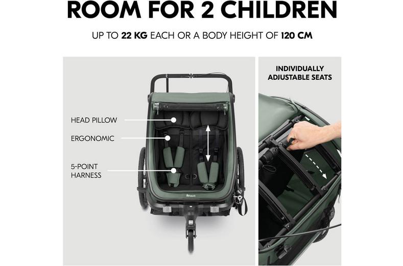 Hauck Bike N Walk Duo Dark Green Hauck Bike N Walk Duo Dark Green