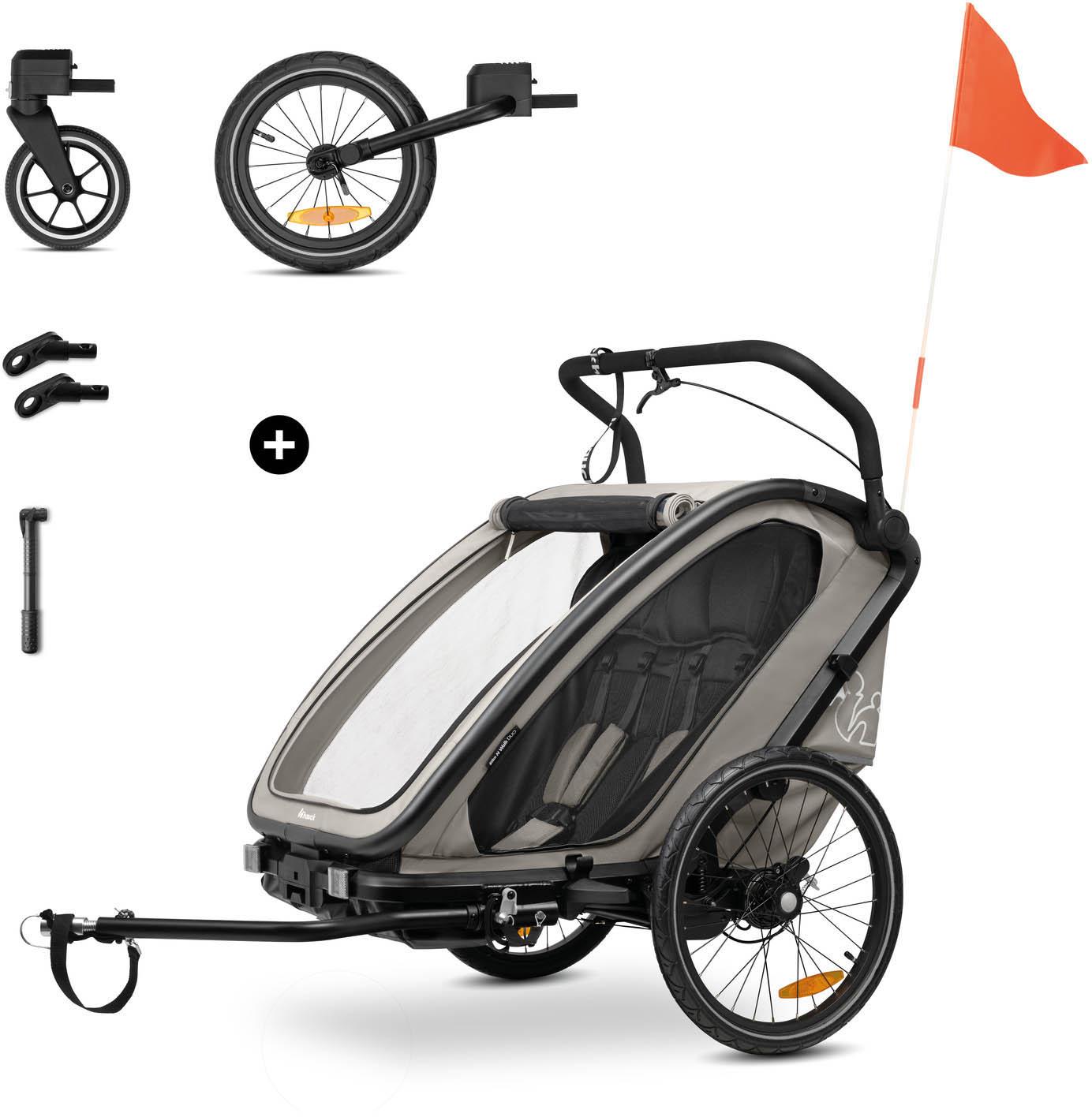 Halfords Hauck Bike N Walk Duo Light Grey | Pricematch, Extra 8% off for BC Members, Free Bike Health Check, Cycle2Work Scheme & 0% APR Finance.