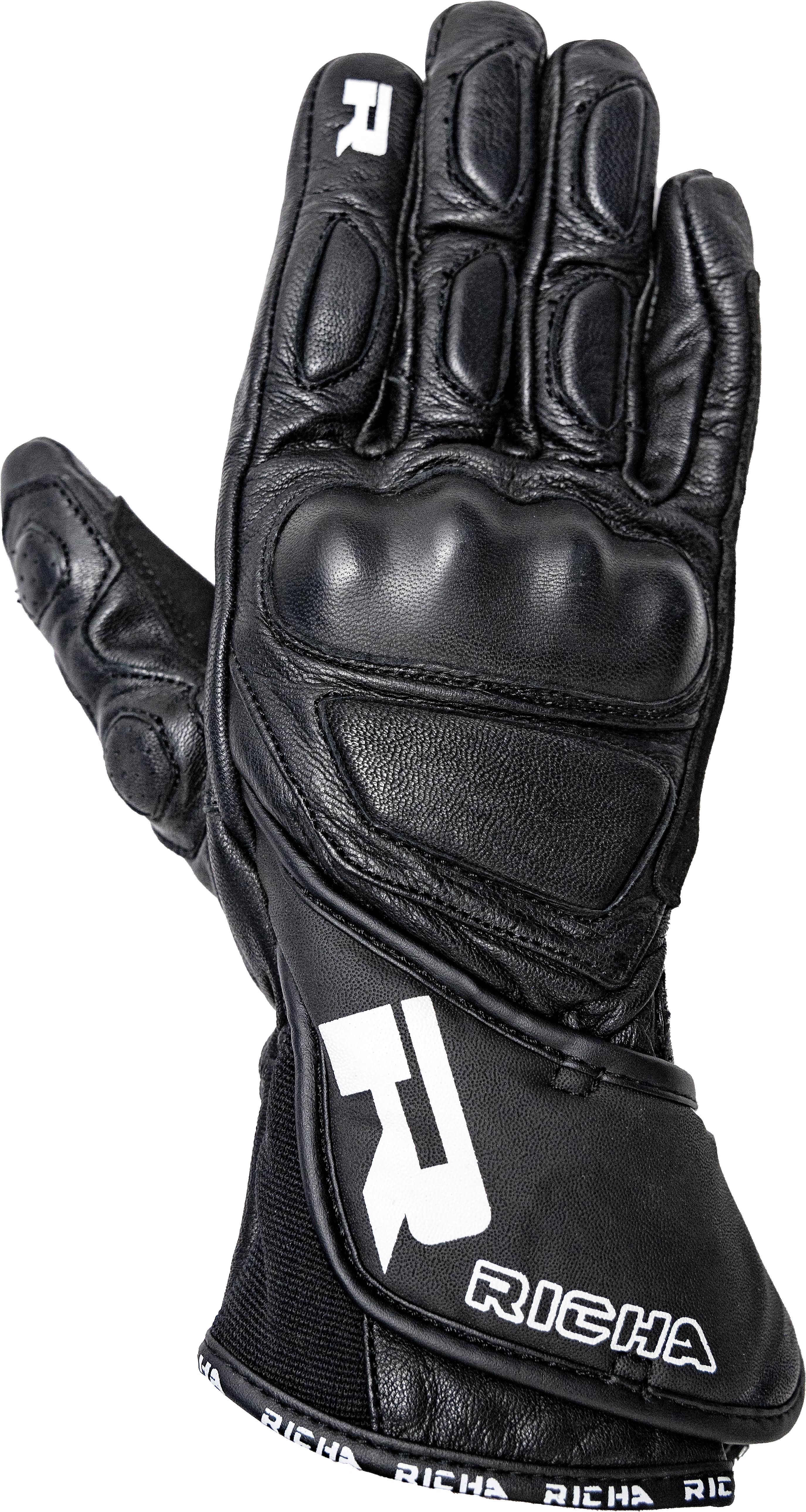 Richa Wss Motorcycle Gloves - Black, Medium
