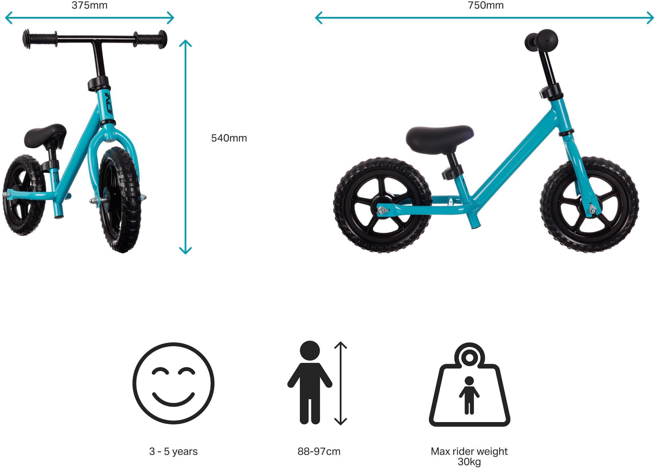 Indi Balance Bike, Blue - 10" Wheel