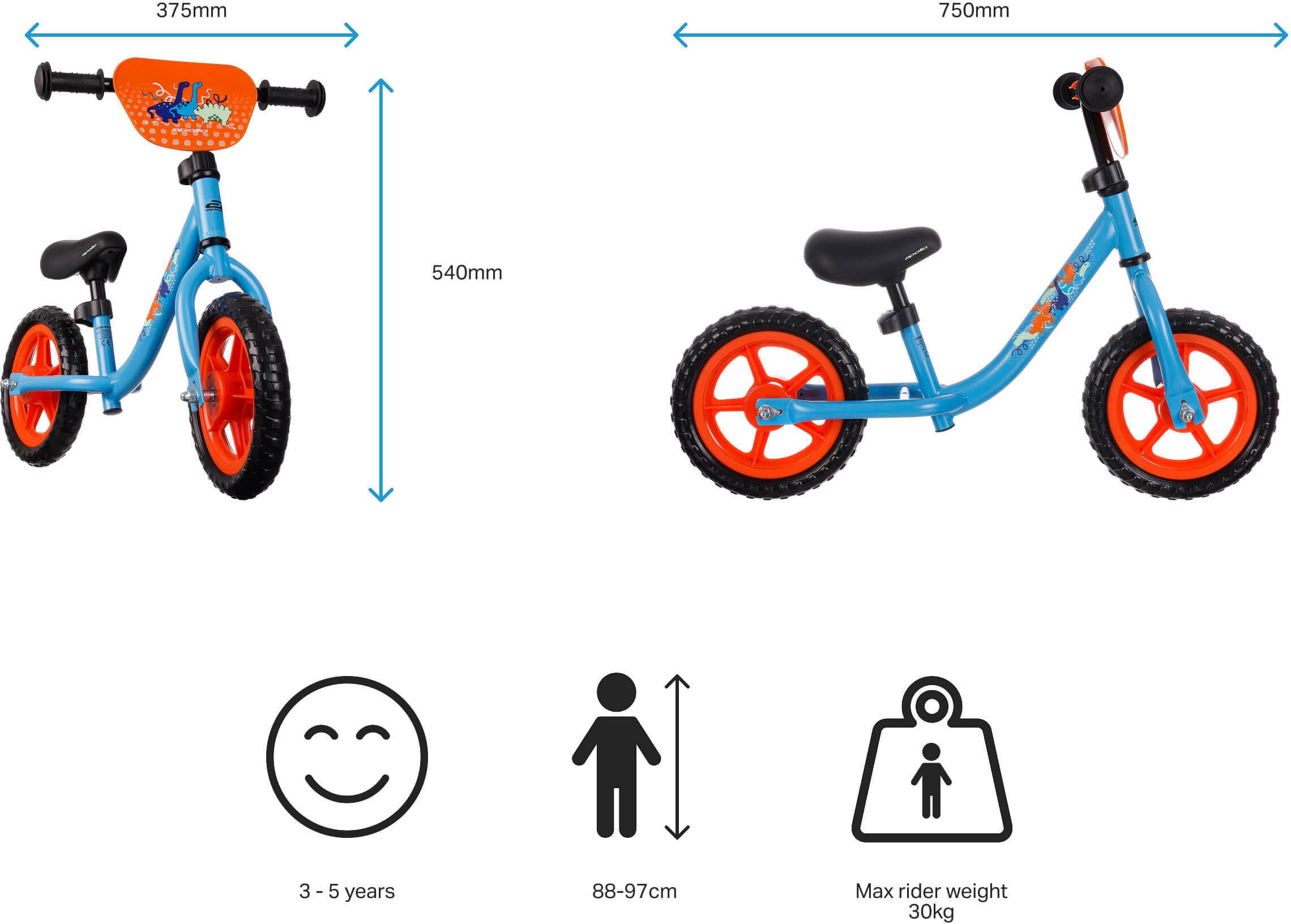 Apollo Wizzer, Blue Dinosaurs - 10" Wheel