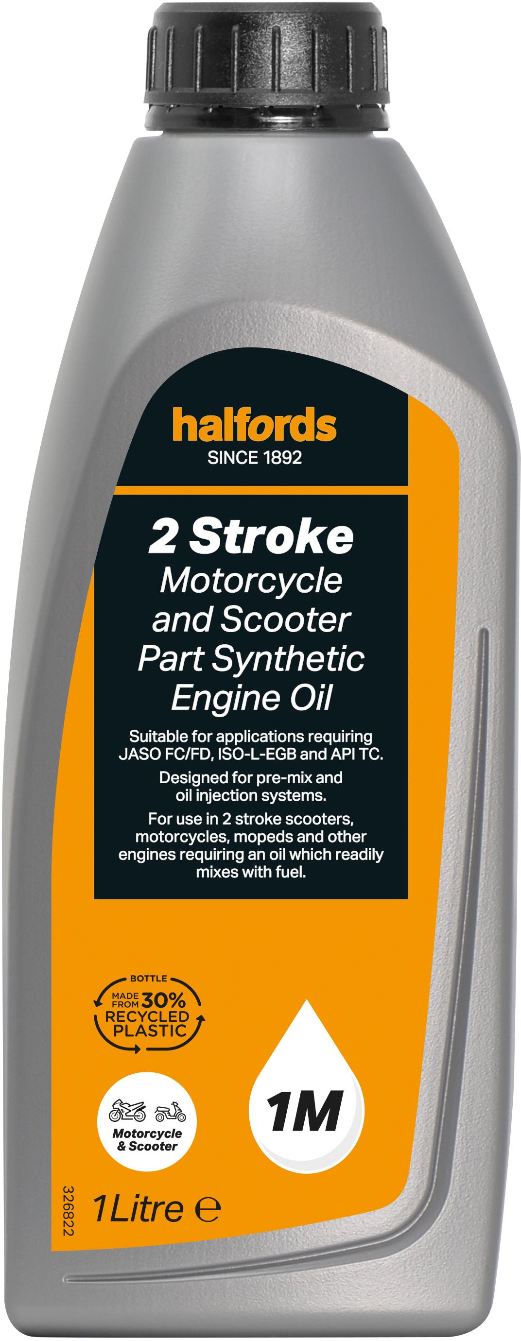 Halfords 2 Stroke Part Synthetic Motorcycle Oil 1L Halfords UK