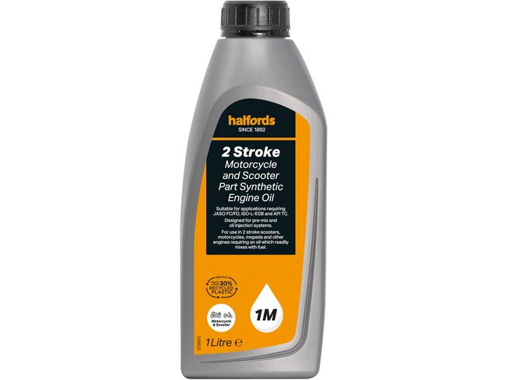 Halfords 2 Stroke Part Synthetic Motorcycle Oil 1L