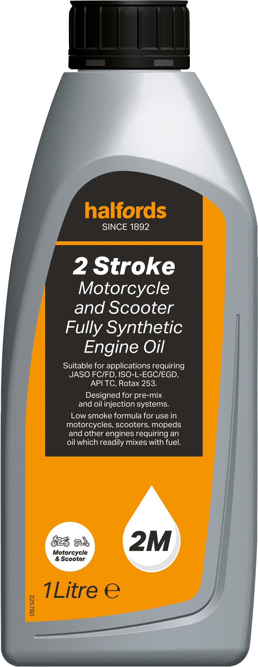Halfords 2 Stroke Synthetic Motorcycle Oil 1L