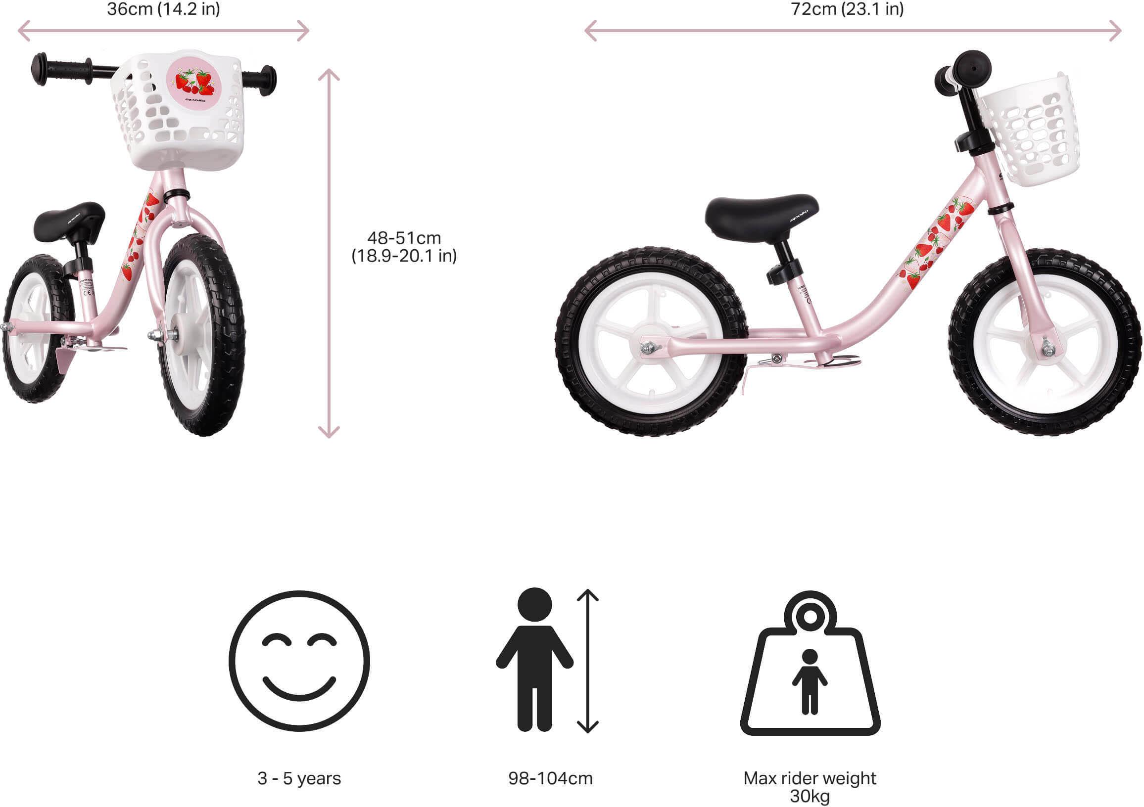 Apollo Wizzer, Pink Strawberries - 12" Wheel