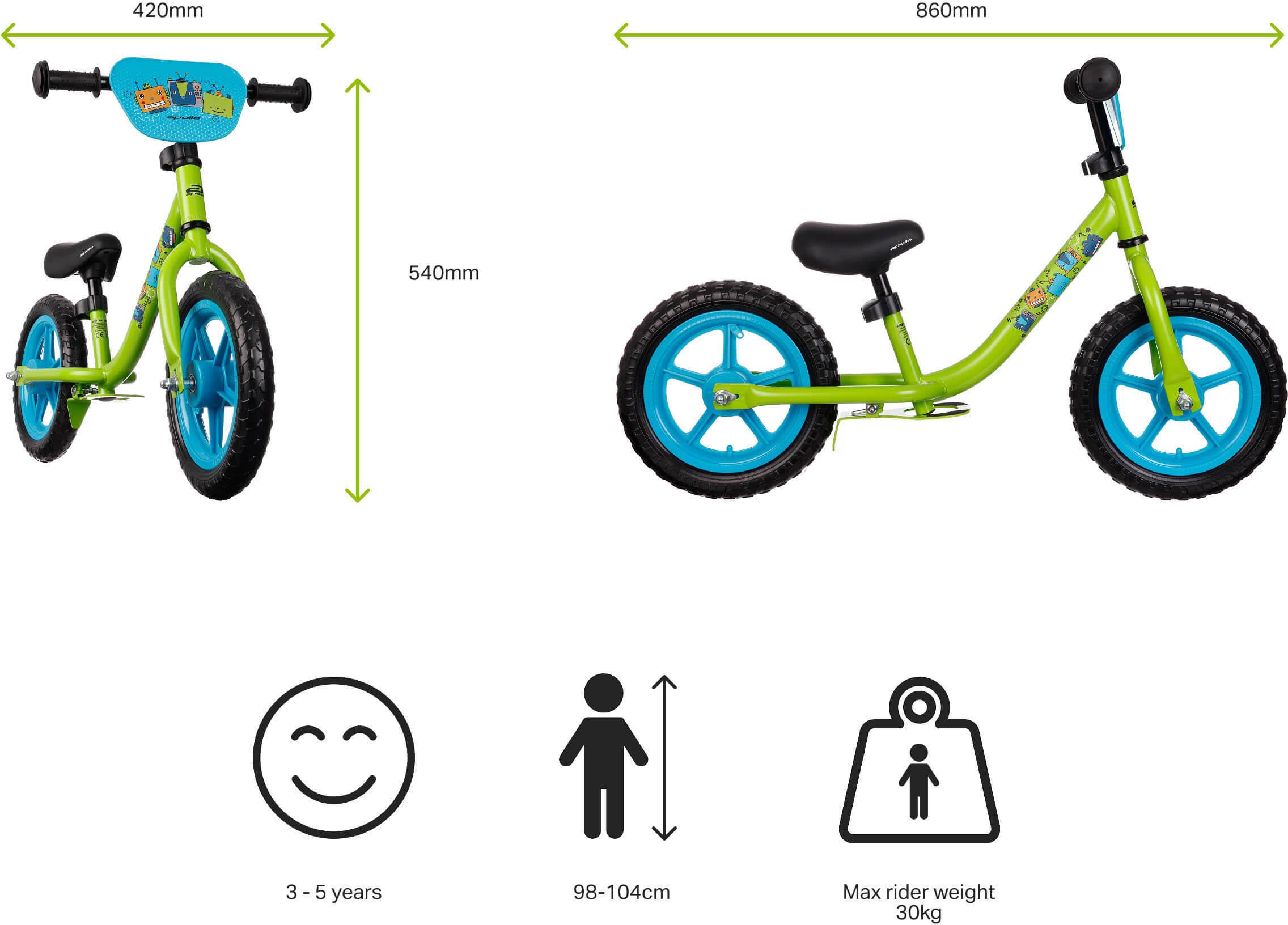 Apollo Wizzer, Green Robots - 12" Wheel