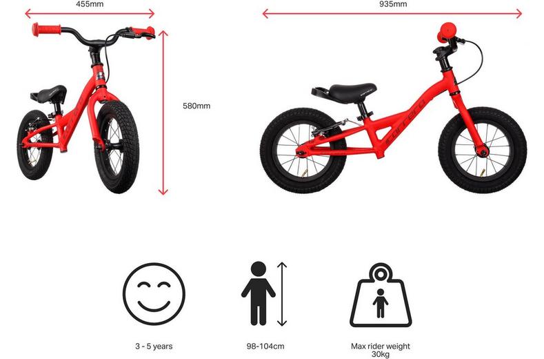 Carrera Cosmos Balance Bike, Red - 12" Wheel Carrera Cosmos Balance Bike, Red - 12" Wheel