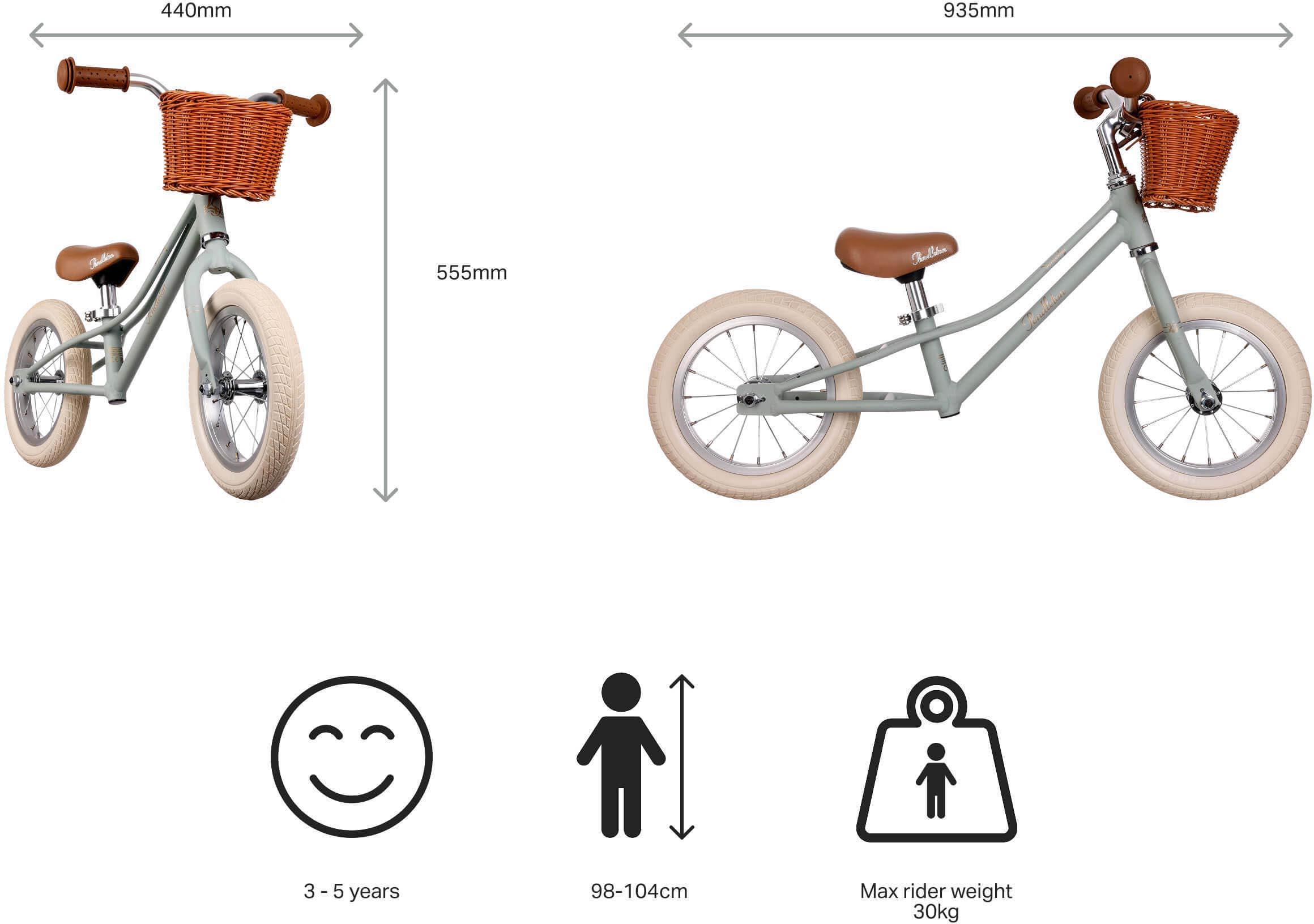 Pendleton Balance Bike, Sage - 12" Wheel