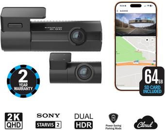 BlackVue ELITE 8 2CH - 2K/2K Quad HD Dual HDR Front & Rear Dash Cam with 64GB MicroSD Card