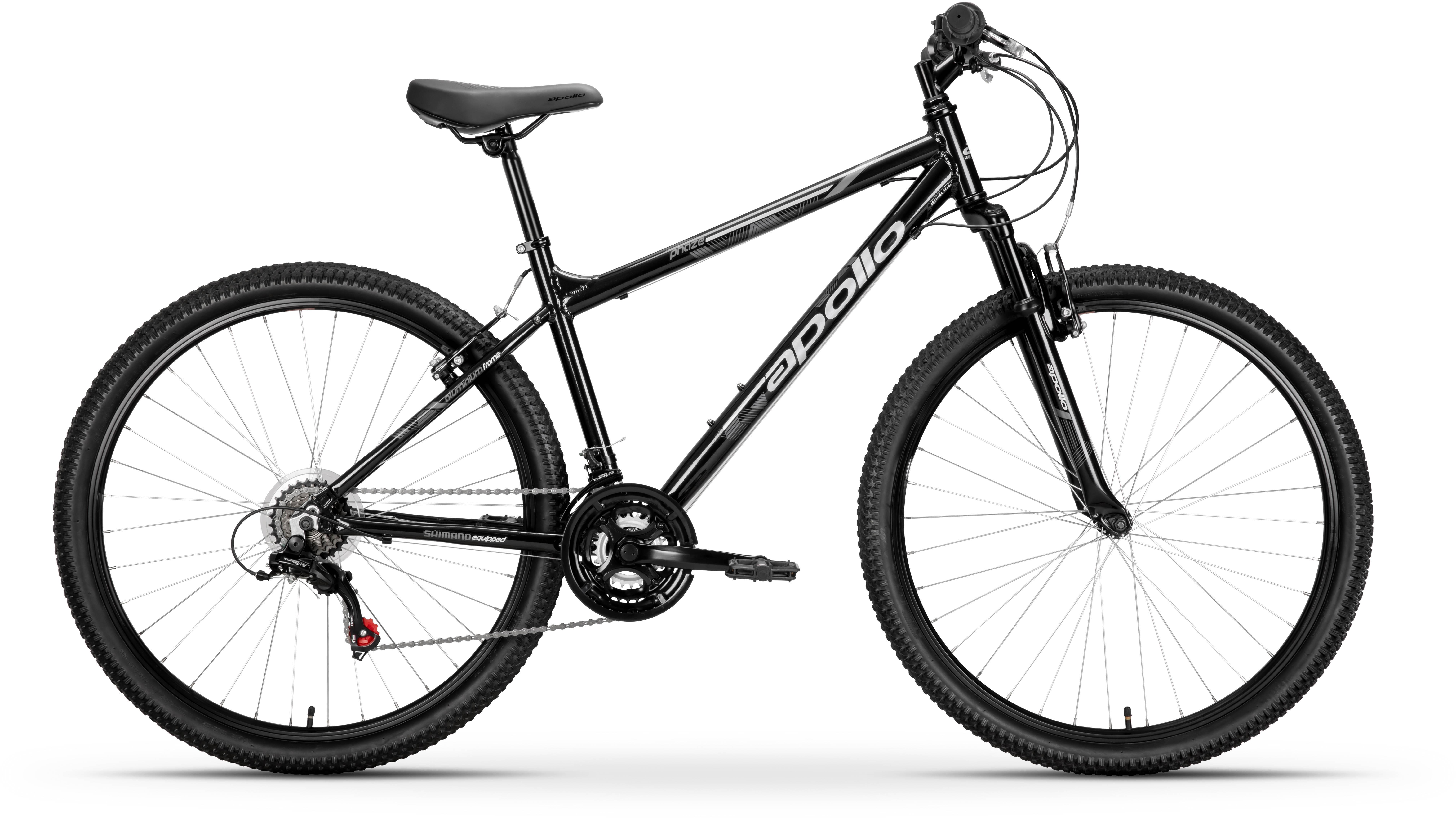 Apollo Phaze Black Mountain Bike - S, M, L Frames