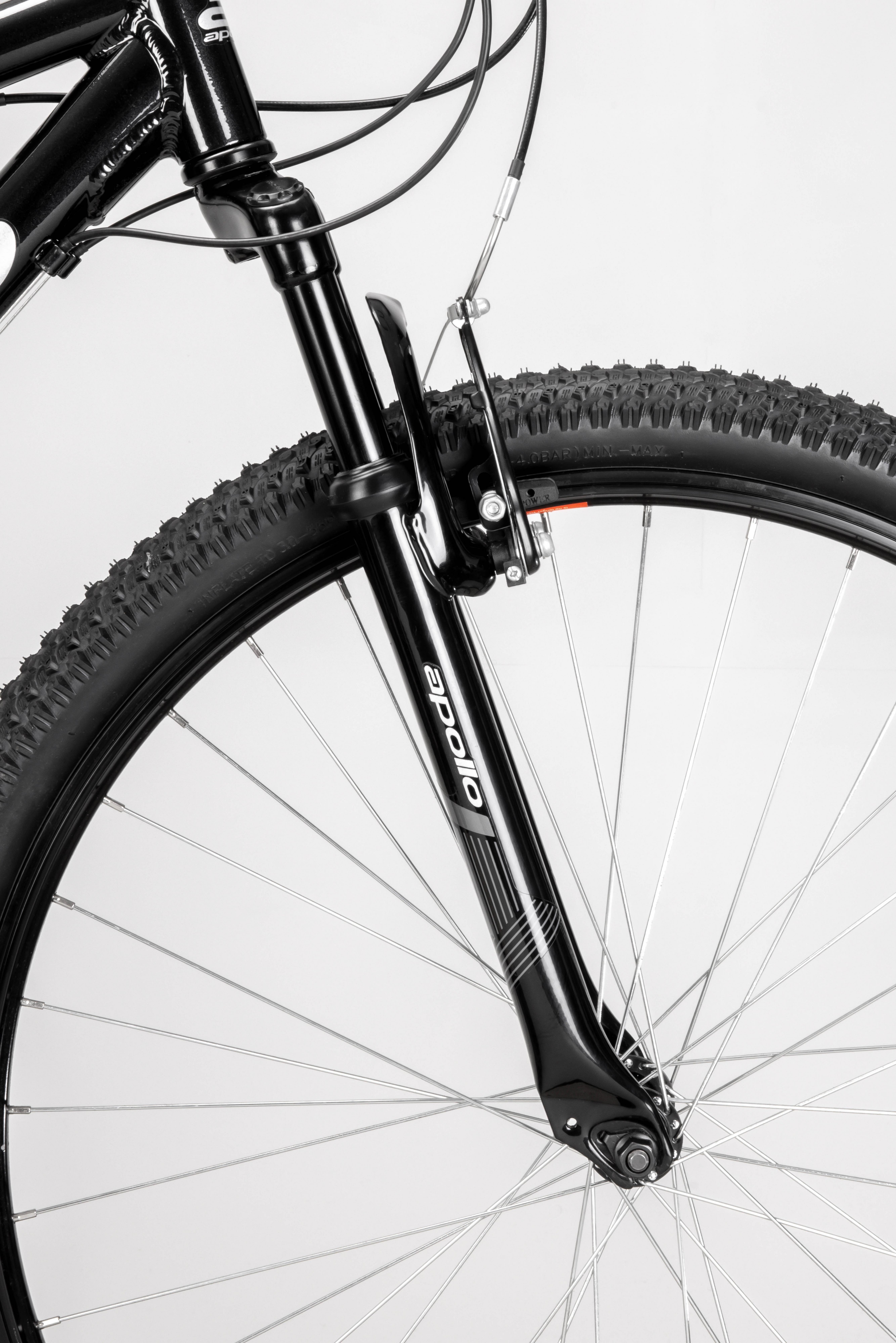 Apollo Phaze Black Mountain Bike - S, M, L Frames