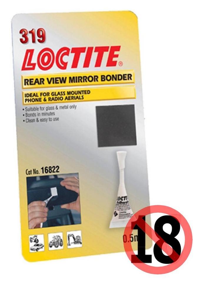 Secondary backing adhesive: The LOCTITE one sprays a web like