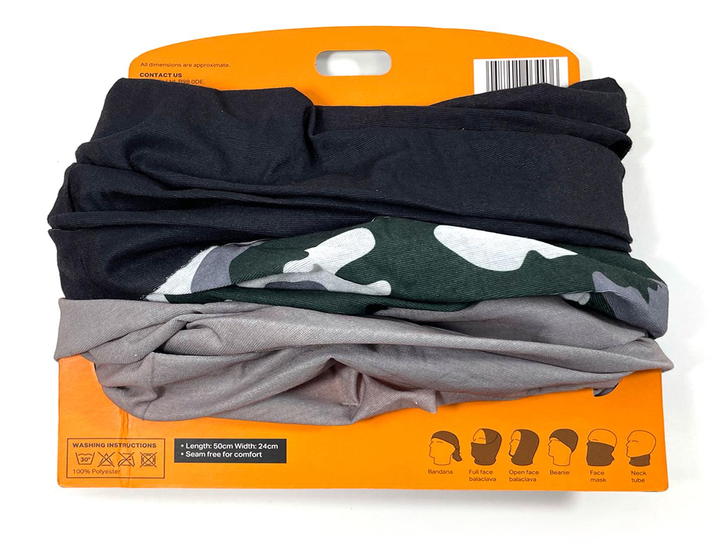 Halfords Core Neckwear 3pc Pack