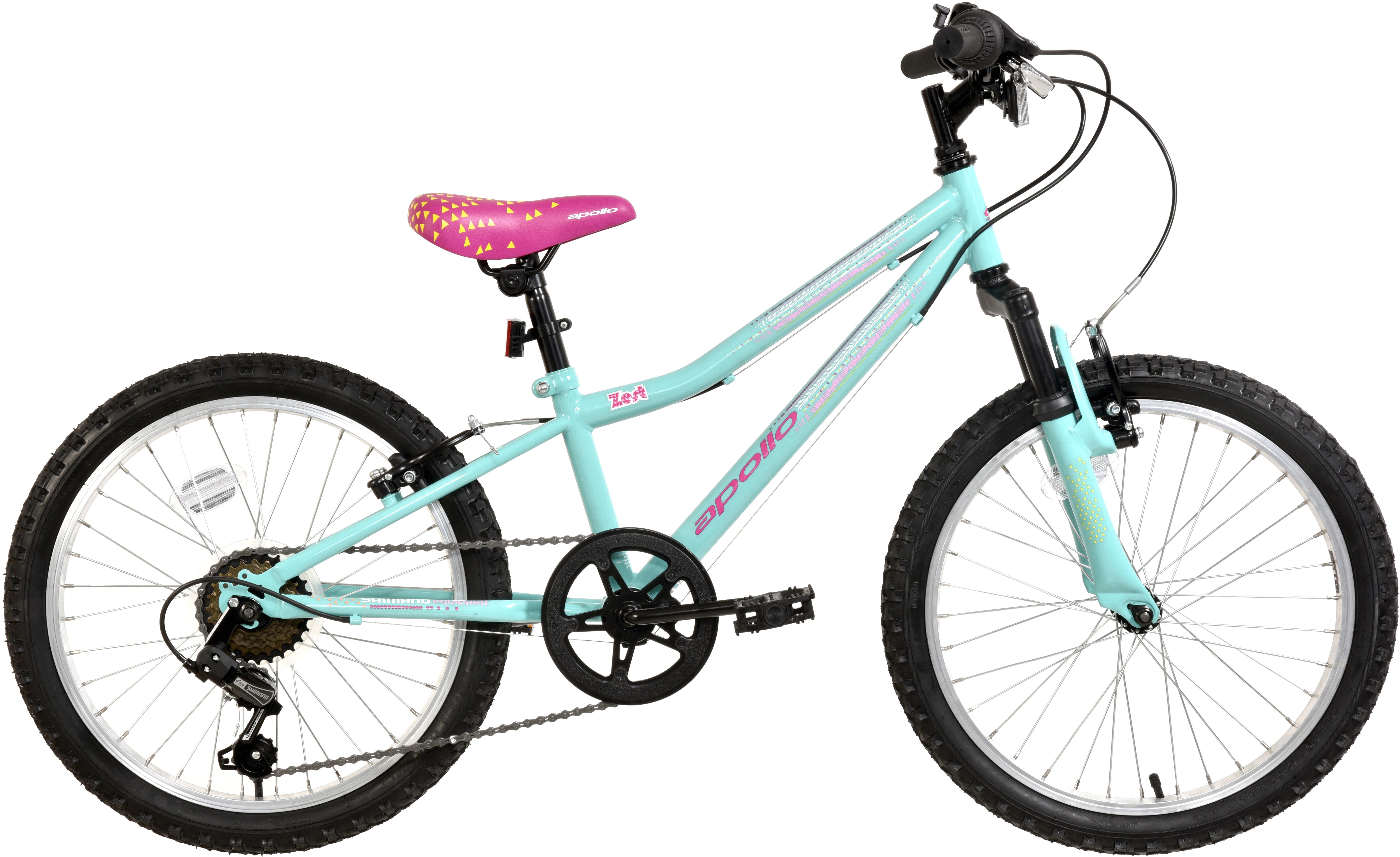 Halfords Apollo Zest Junior Mountain Bike Pink Saddle 20 Inch