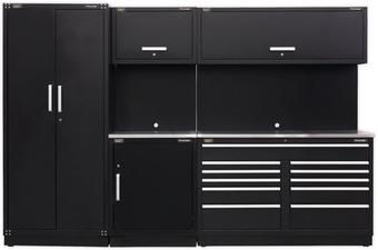 Sealey Premier Modular Storage with full height cabinet Stainless Steel Worktop